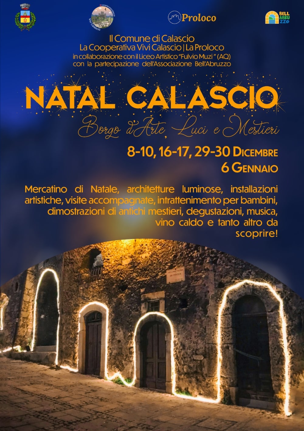 NATAL CALASCIO. Borgo di Arte, luci e mestieri.